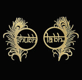 ENGLISH  SHUBH LABH IN  ACRYLIC  CUT OUT